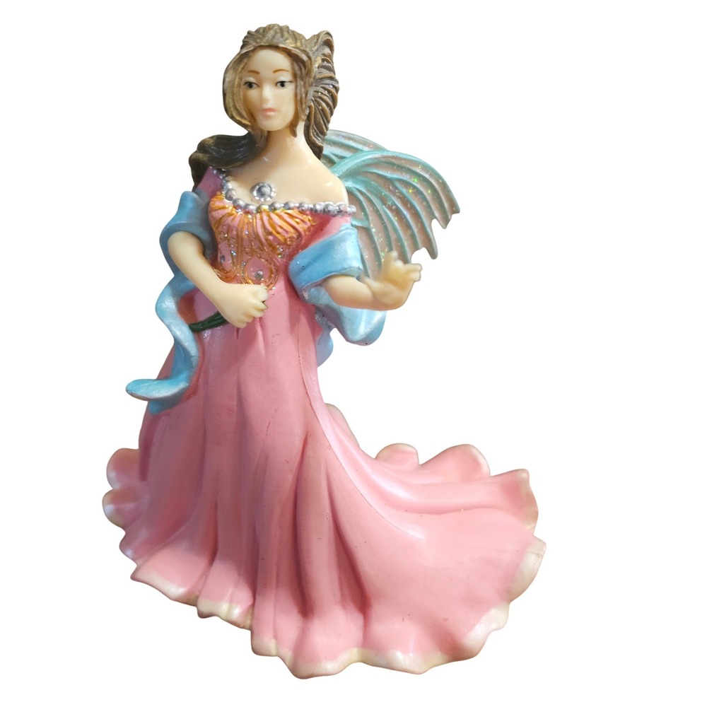 Papo Fairy‎ Princess Figurine Pink Gown Blue Wings Fantasy Collectible 39045